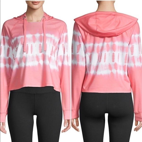 NWT NANETTE Lepore Crop Tie-Dye Pink Hoodie Jacket/Sweatshirt - Picture 1 of 14